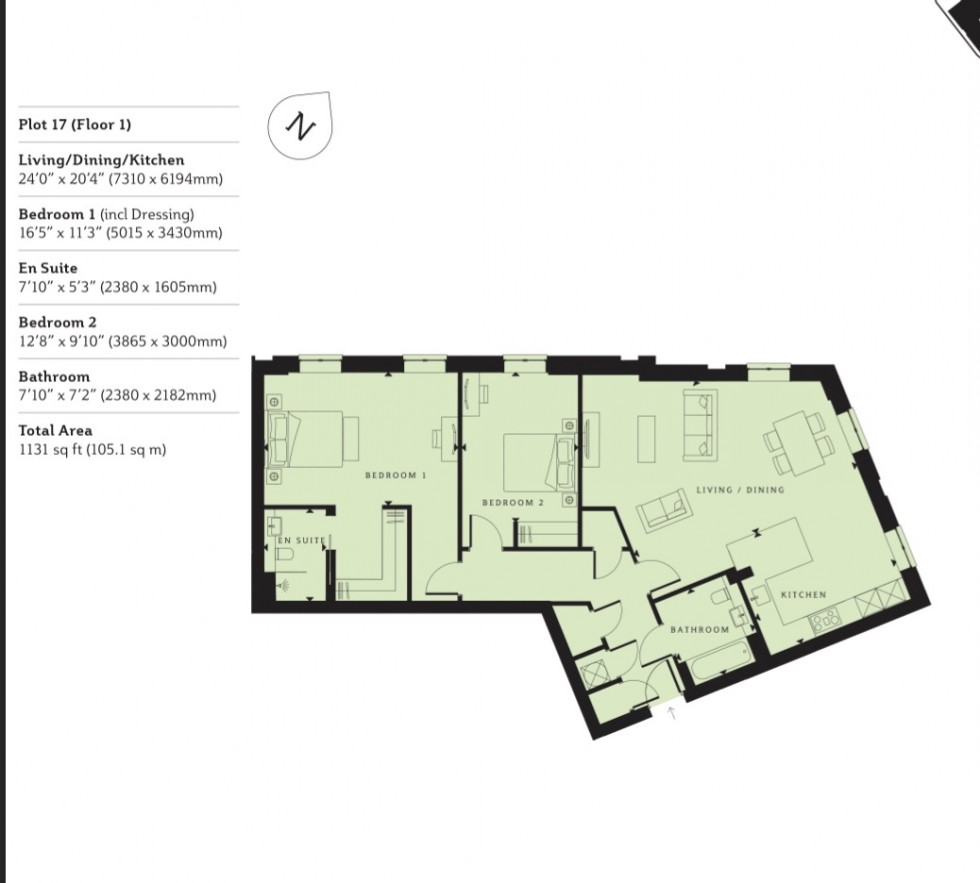 Floorplan for Chandos Way, Hampstead Garden Suburb