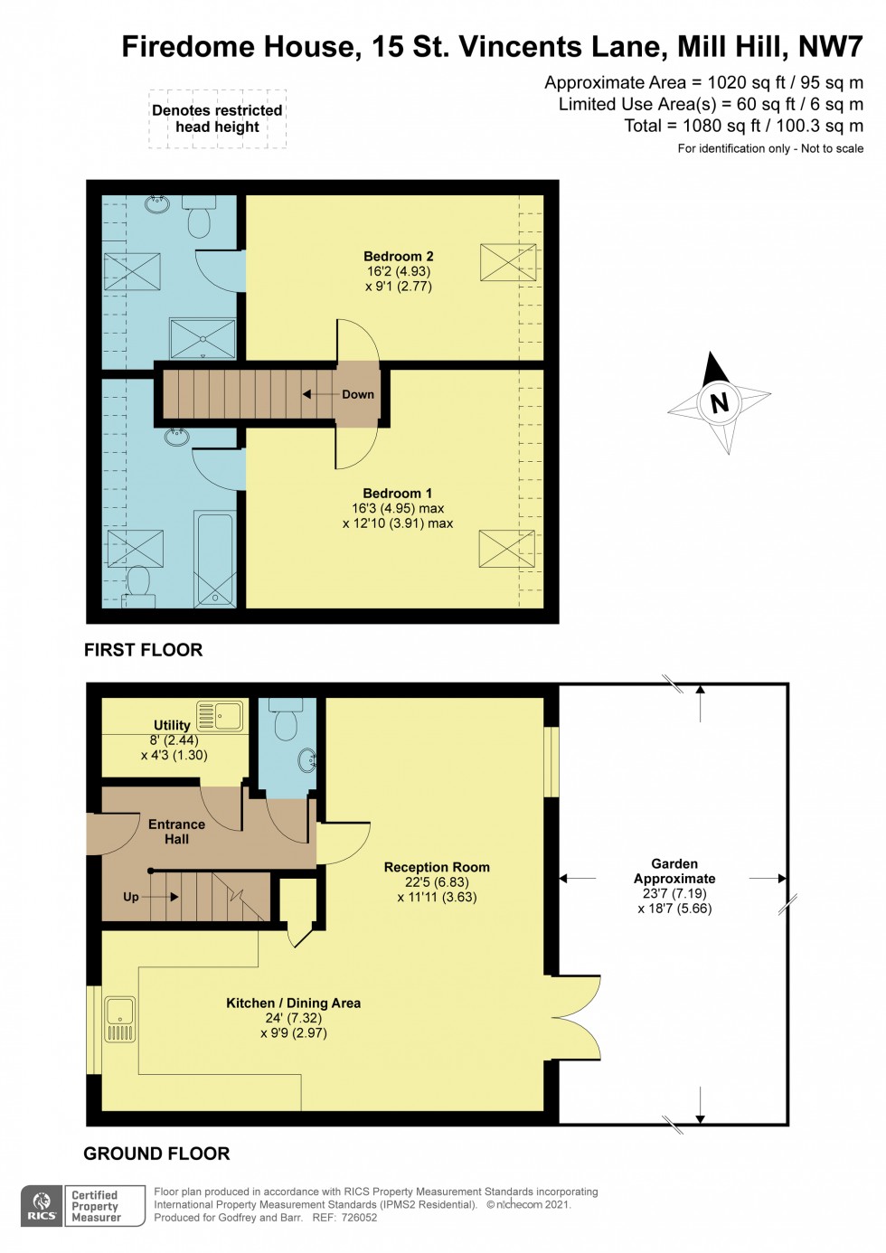 Floorplan for St Vincents Lane, Mill Hill Village