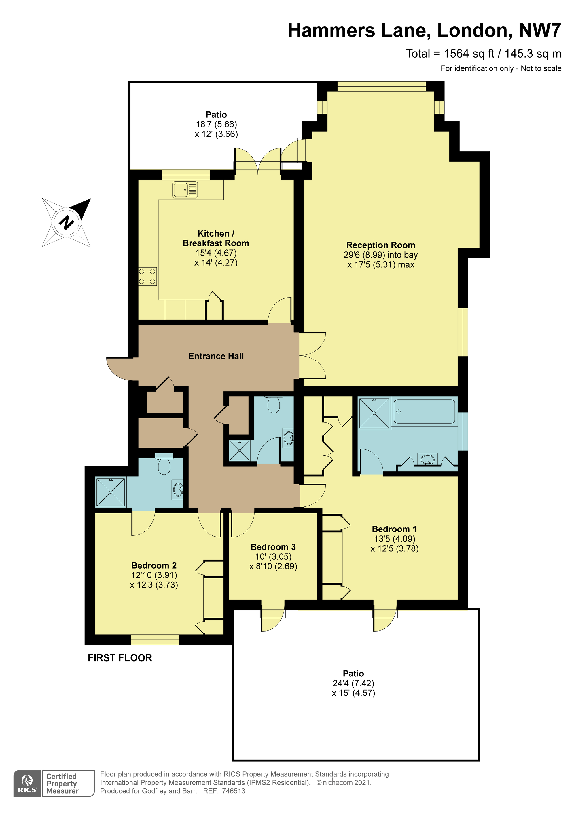 Godfrey & Barr Estate Agents - Floorplan for Medburn House, Mill Hill ...