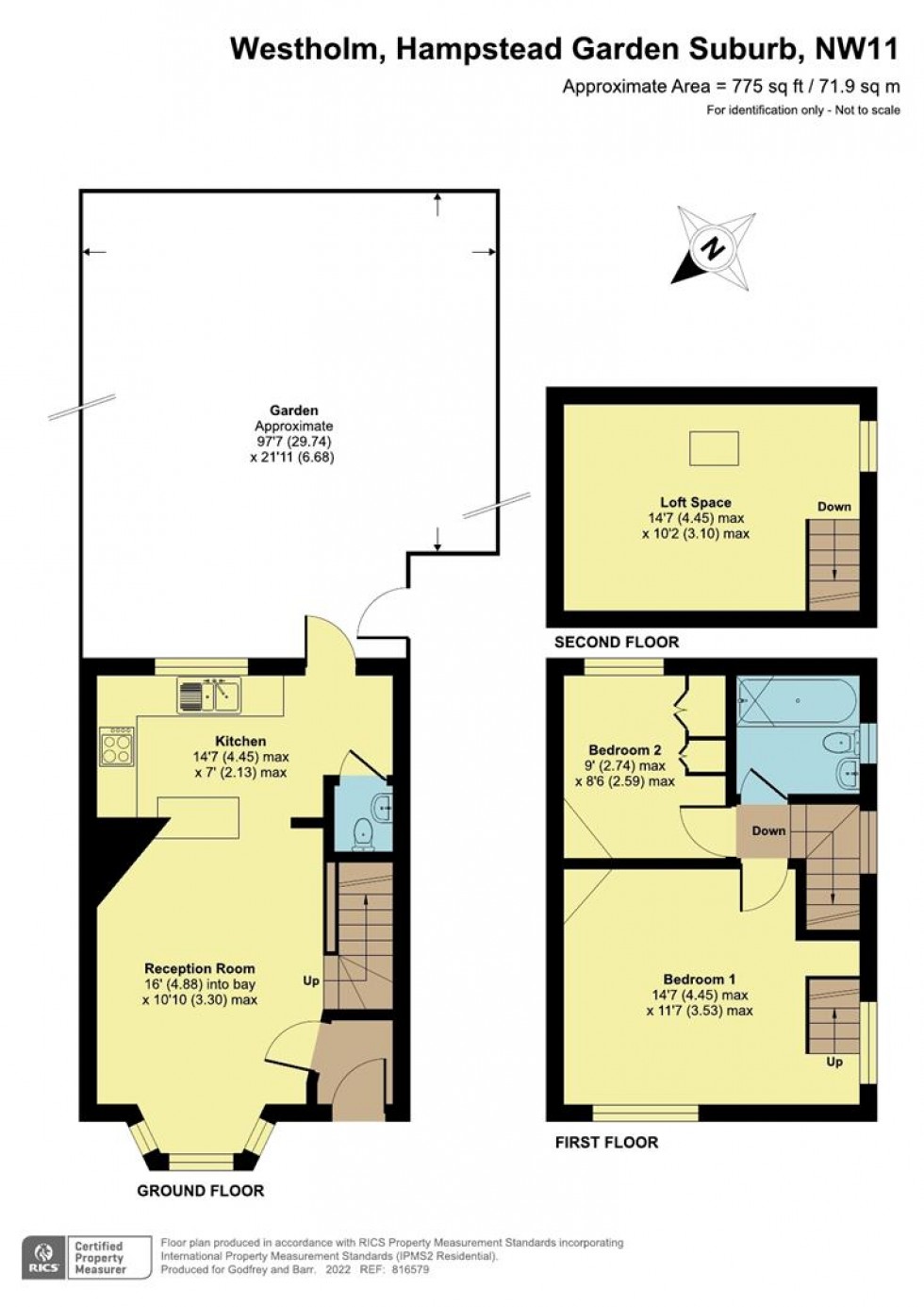 Floorplan for Westholm, Hampstead Garden Suburb