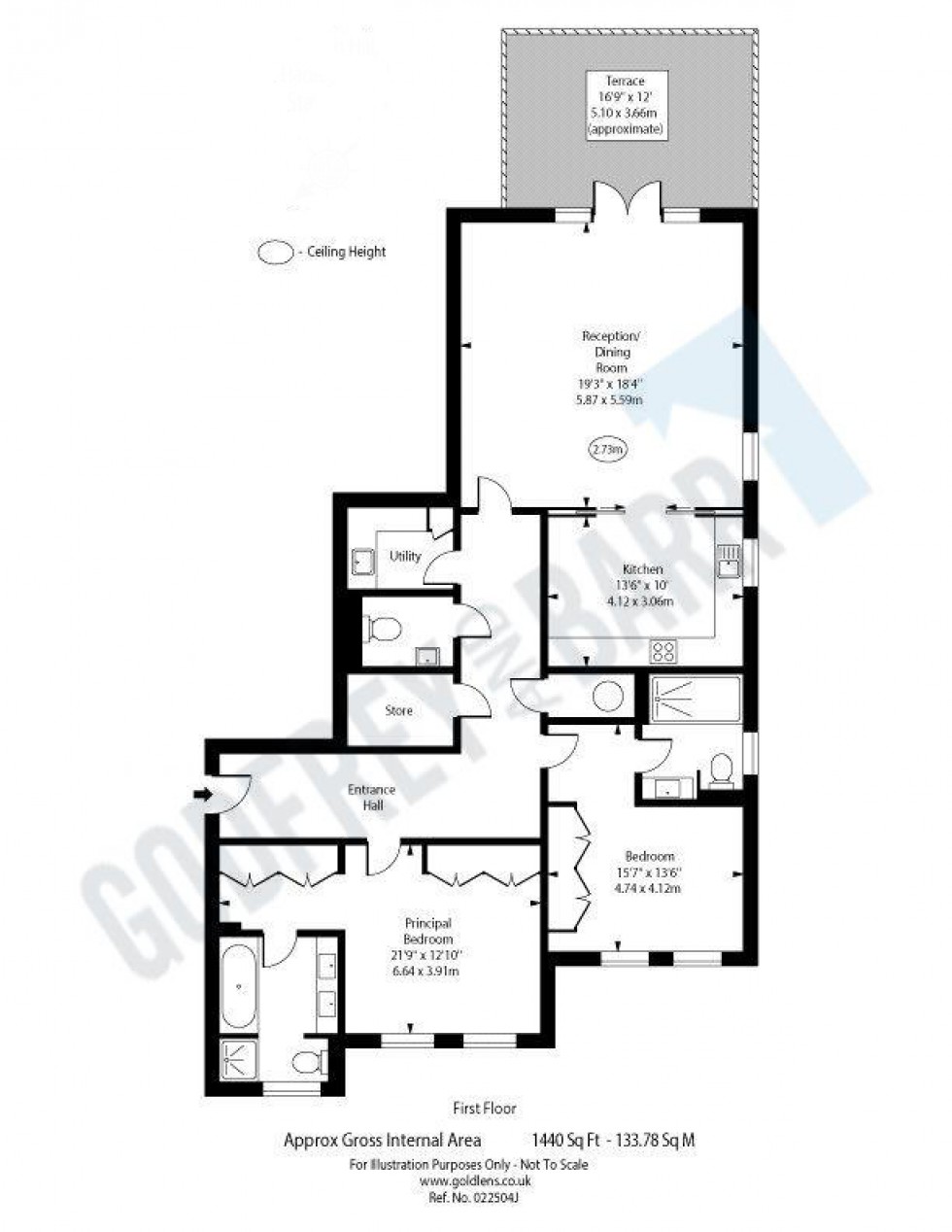 Floorplan for Beech Hill, Hadley Wood