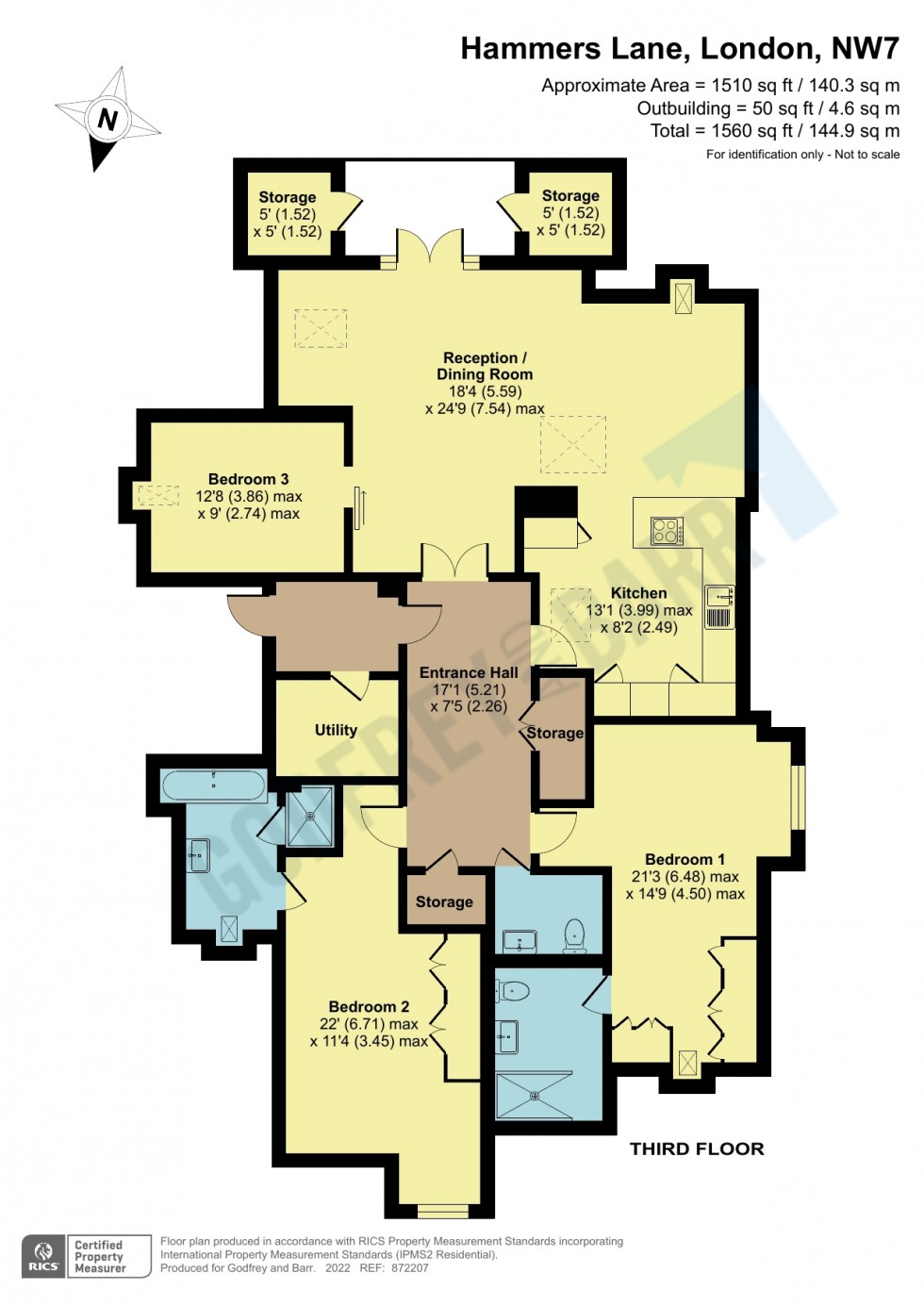 Floorplan for Mill Hill Place, Hammers Lane, Mill Hill