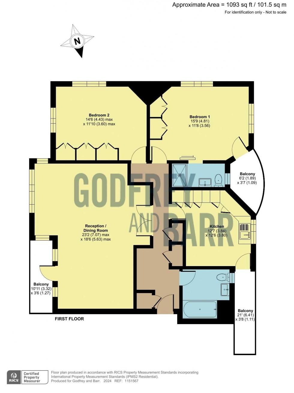 Floorplan for Brownlow Court, Hampstead Garden Suburb