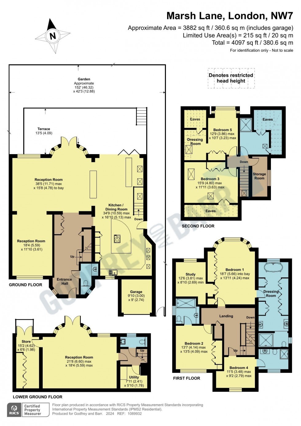 Floorplan for Marsh Lane, Mill Hill