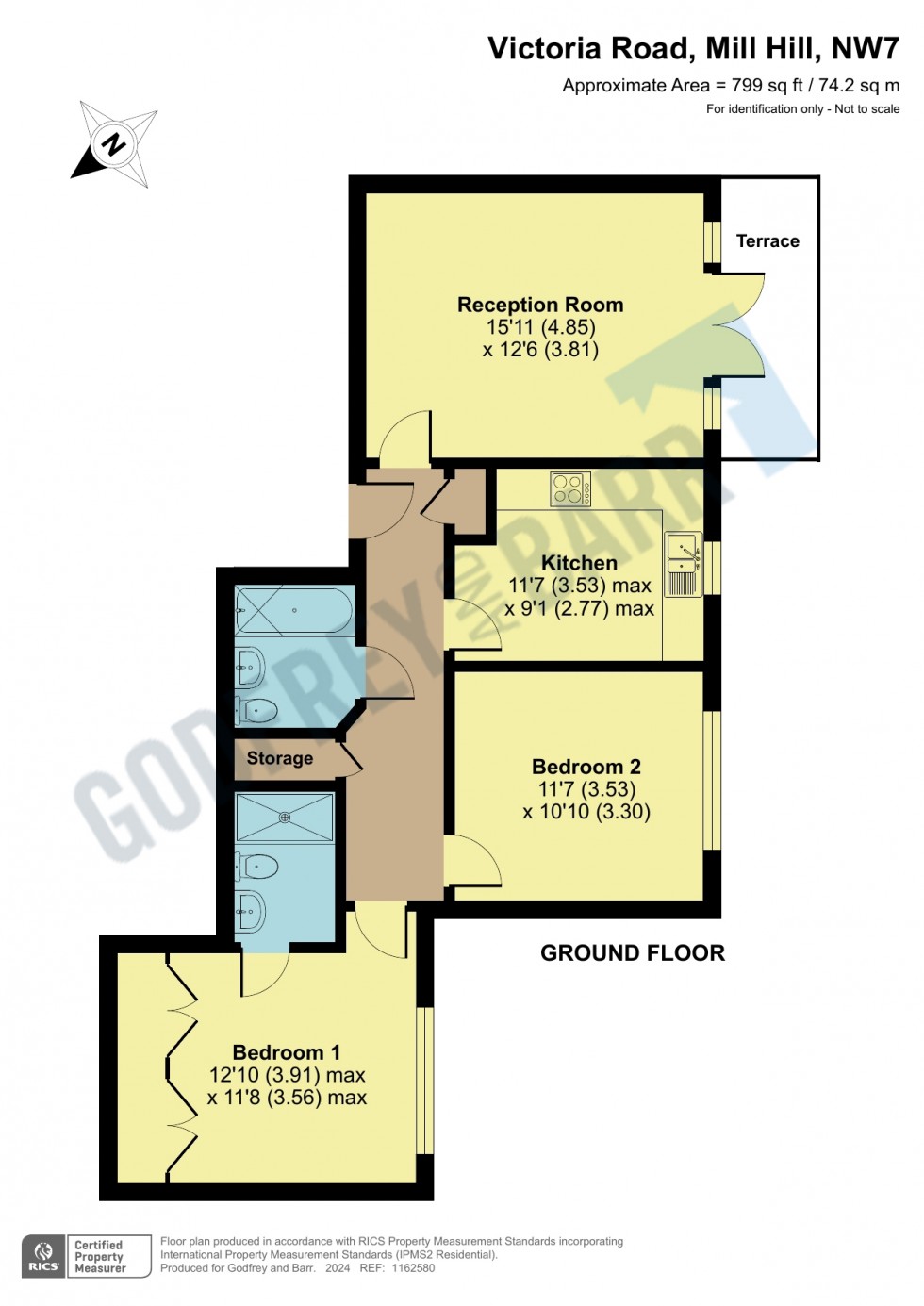 Floorplan for Victoria Road, Mill Hill