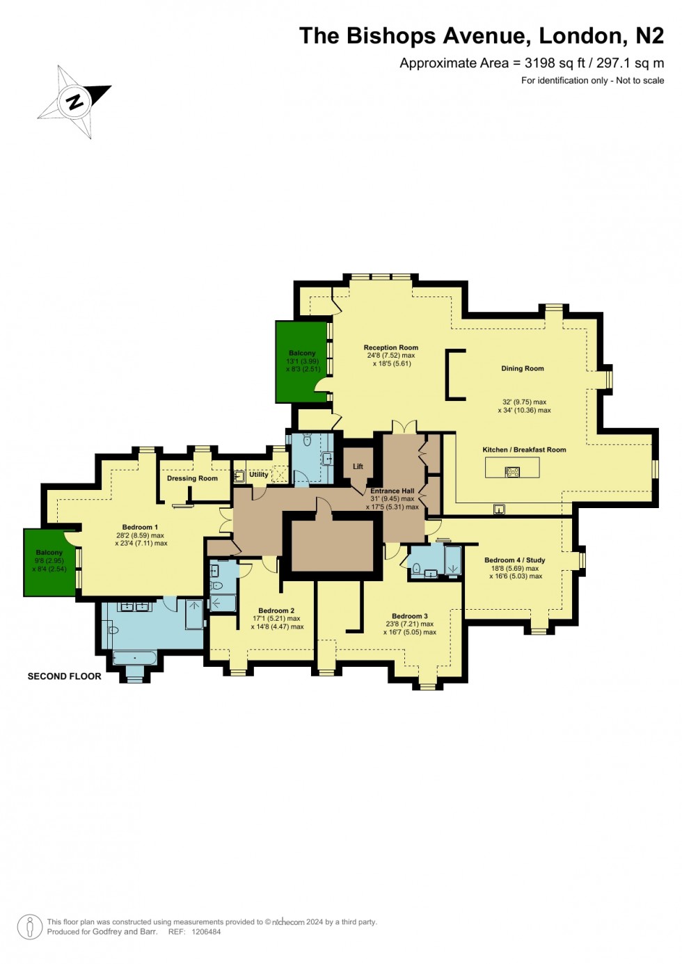 Floorplan for The Bishops Avenue, London