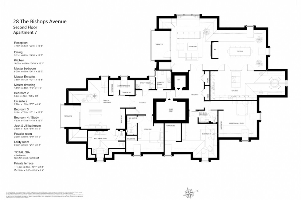 Floorplan for The Bishops Avenue, London