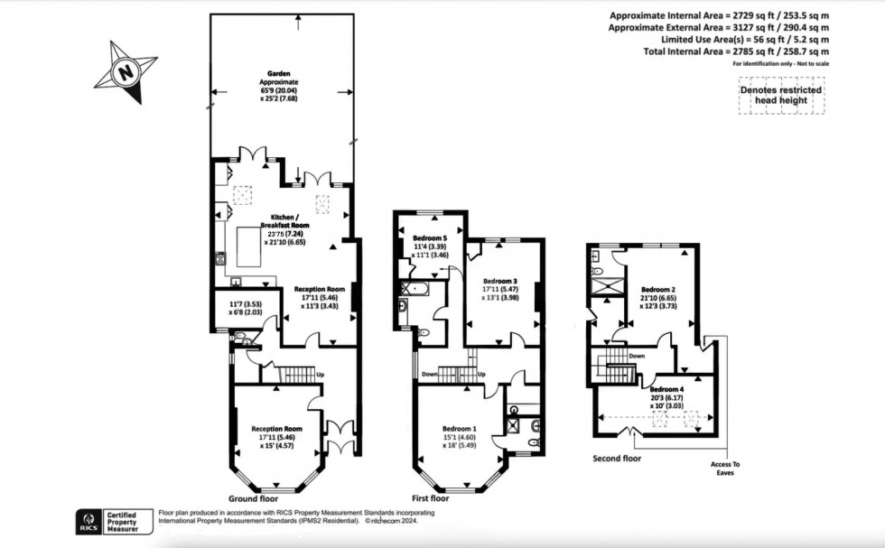 Floorplan for Dollis Park, Finchley