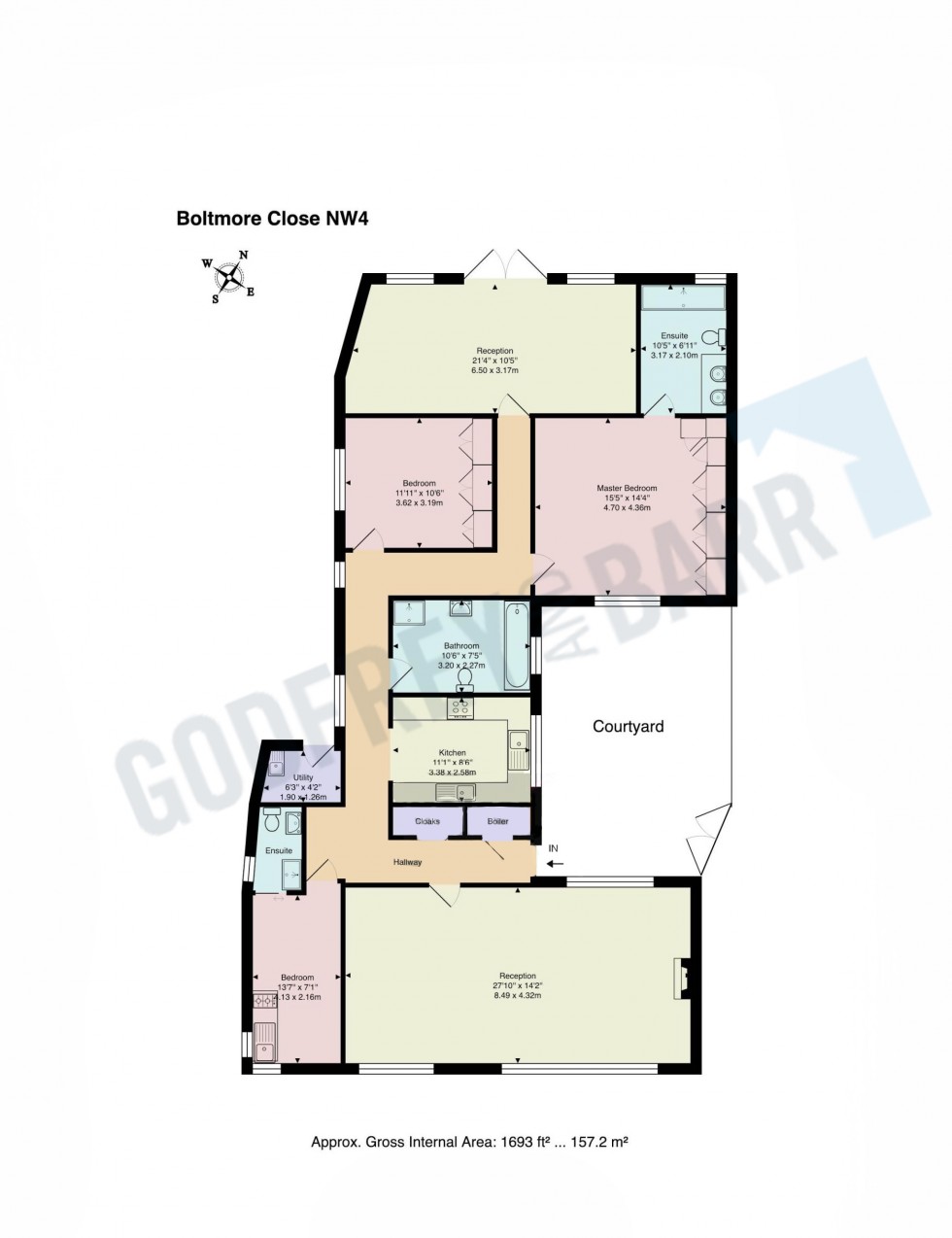 Floorplan for Boltmore Close, Hendon