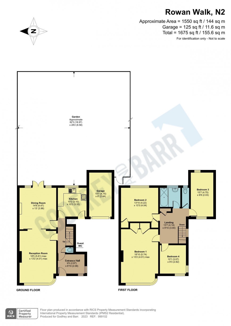 Floorplan for Rowan Walk, Hampstead Garden Suburb