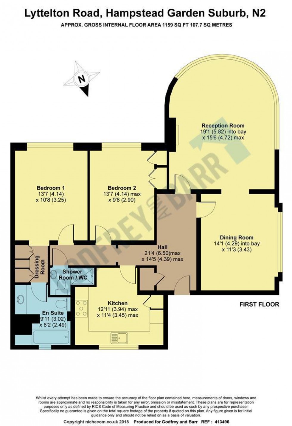 Floorplan for Belvedere Court, Hampstead Garden Suburb