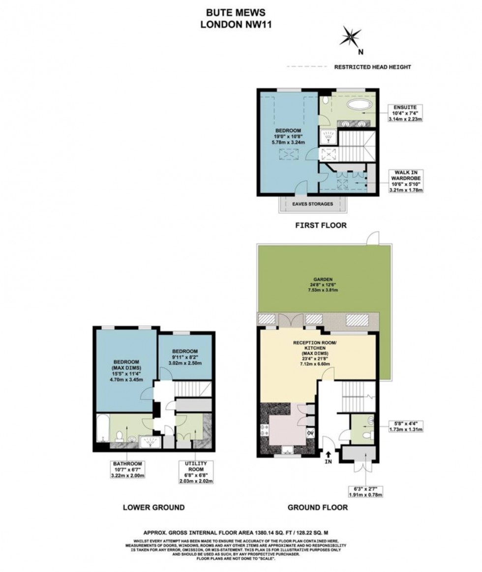 Floorplan for Bute Mews, Hampstead Garden Suburb