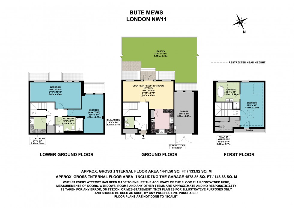 Floorplan for Bute Mews, Hampstead Garden Suburb