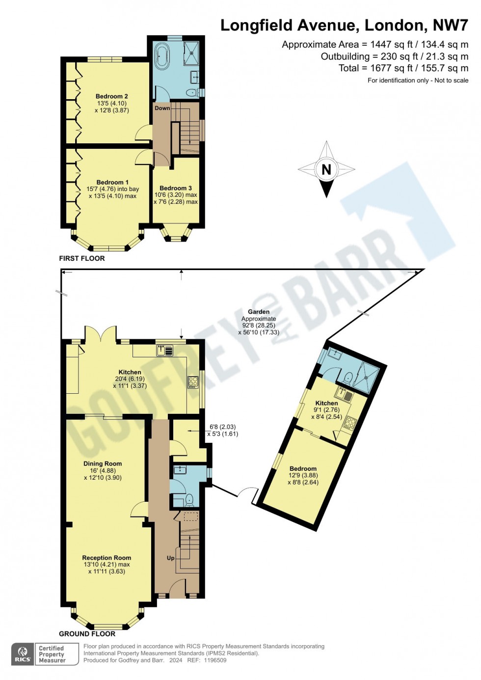 Floorplan for Longfield Avenue, Mill Hill