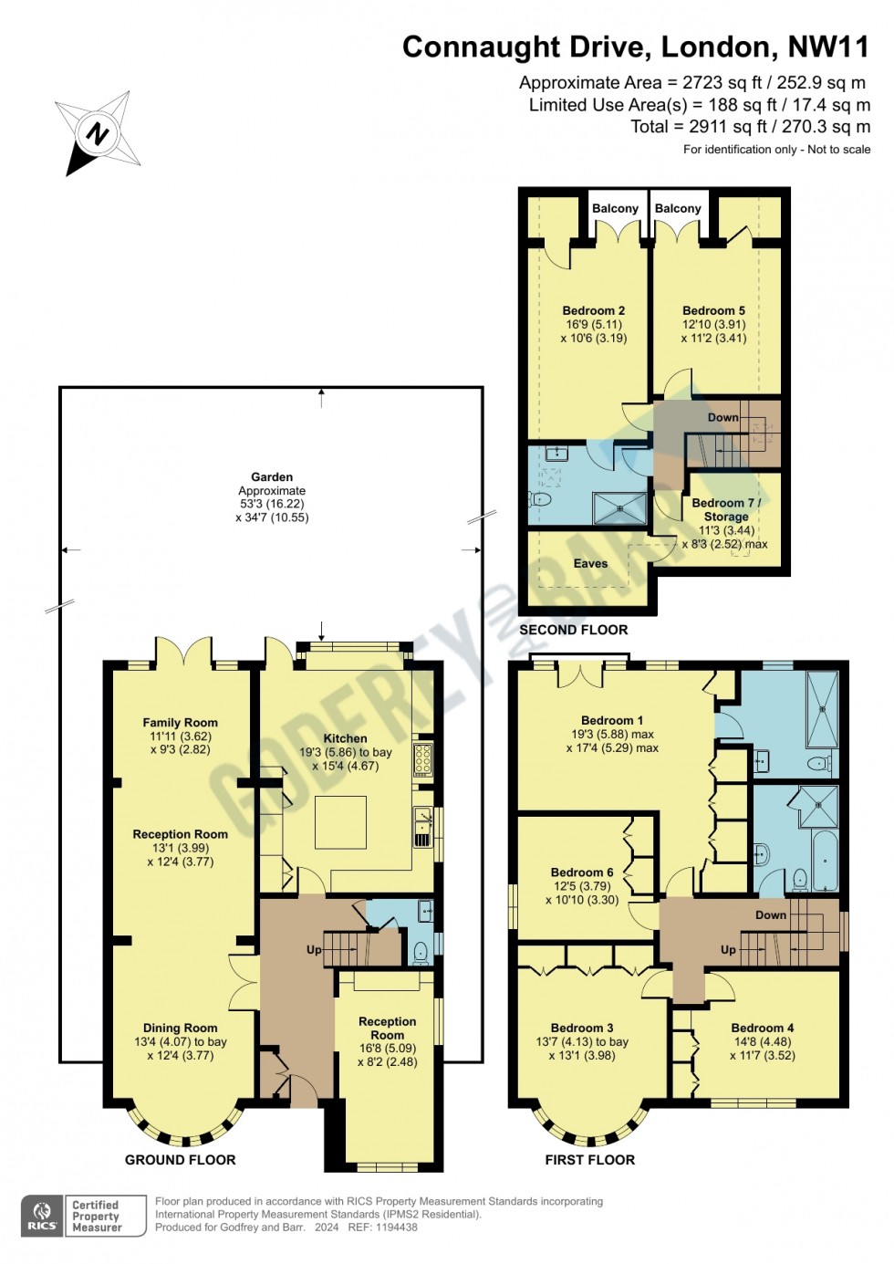 Floorplan for Connaught Drive, Hampstead Garden Suburb Borders