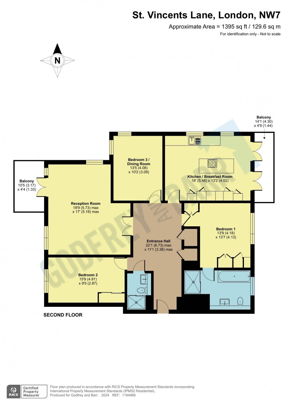 Floorplan for St Vincents Lane, Mill Hill