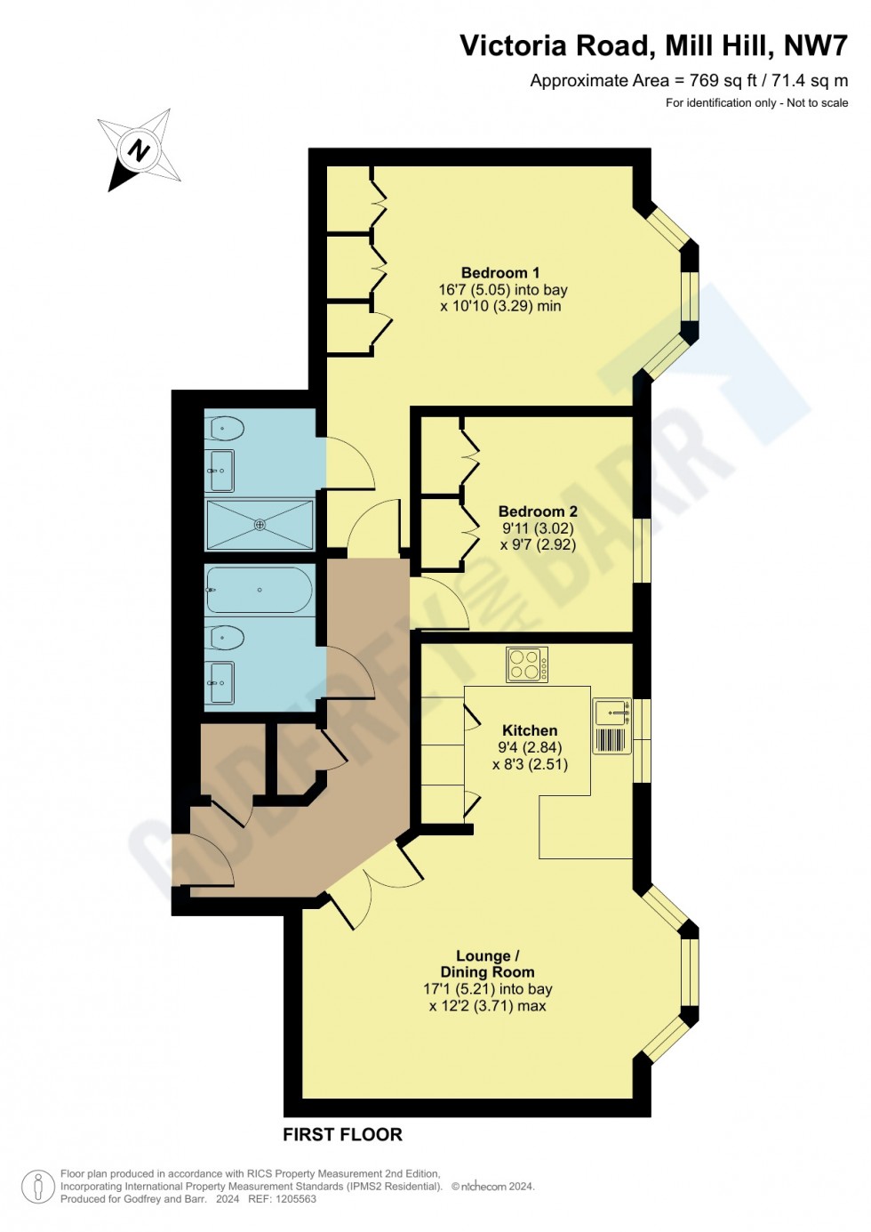 Floorplan for Victoria Road, Mill Hill