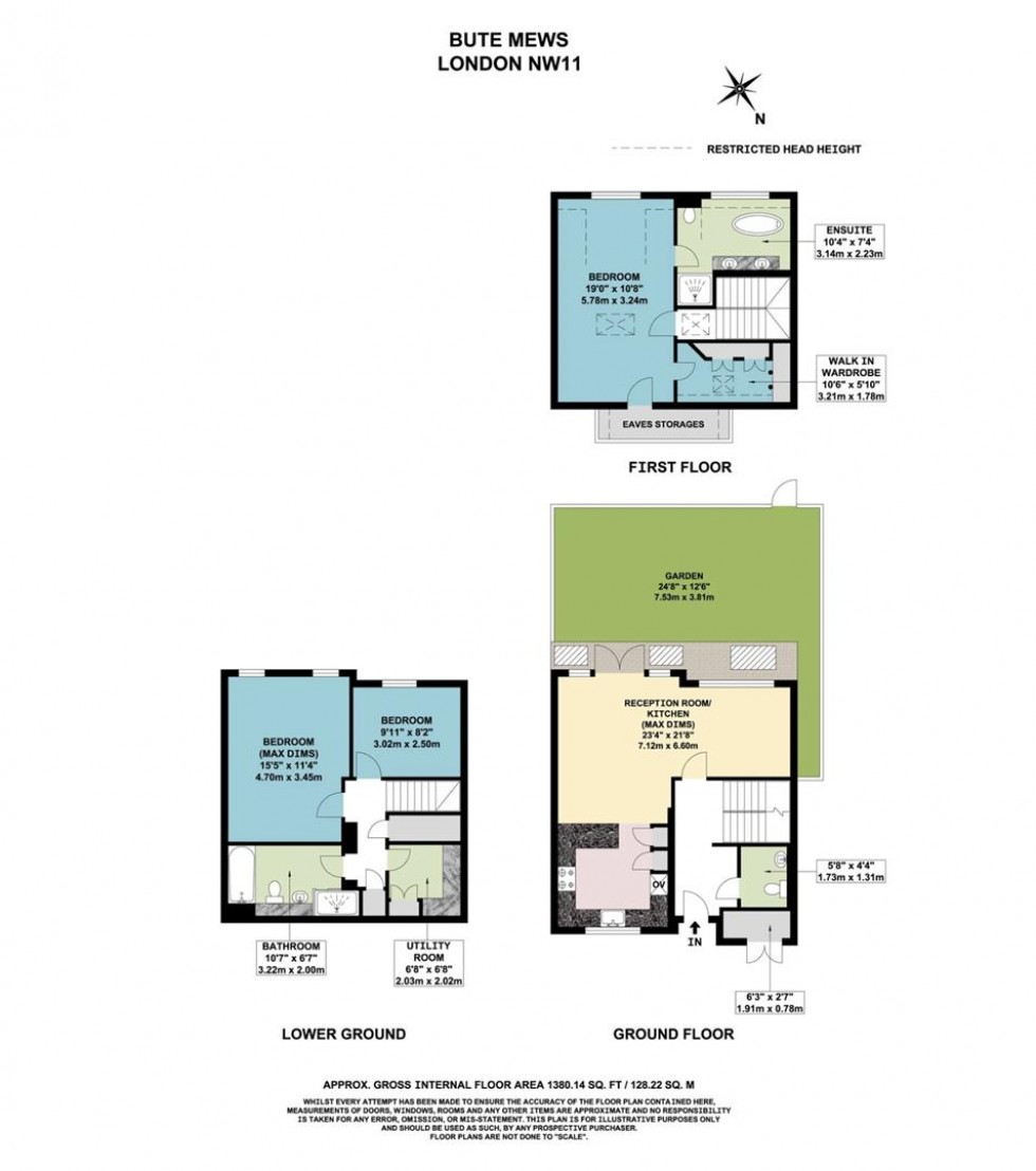 Floorplan for Bute Mews, Hampstead Garden Suburb