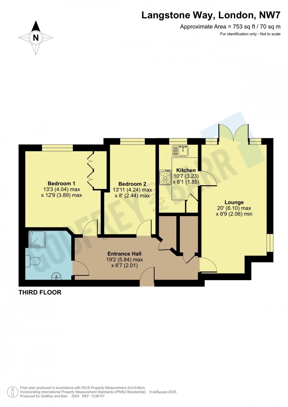 Floorplan for Langstone Way, Mill Hill East