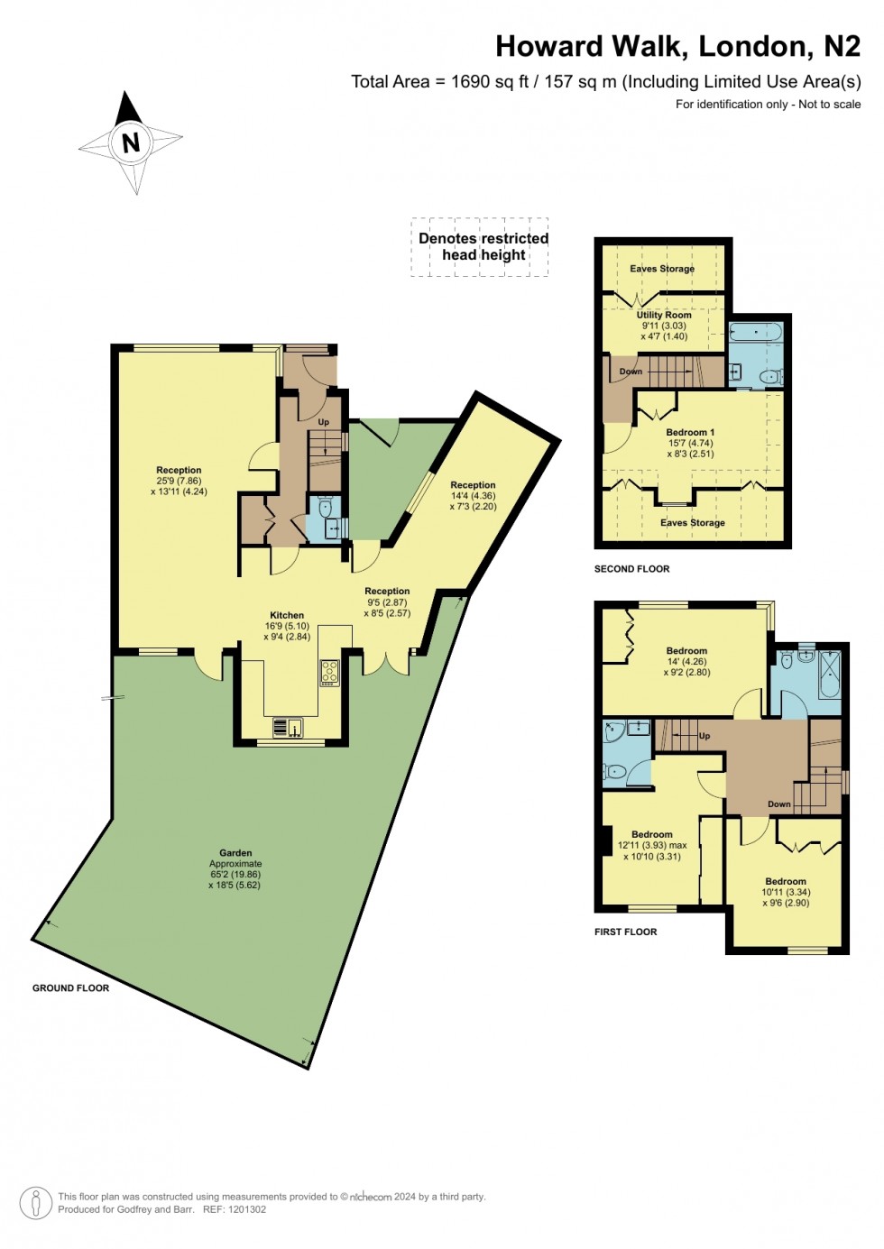 Floorplan for Howard Walk, Hampstead Garden Suburb