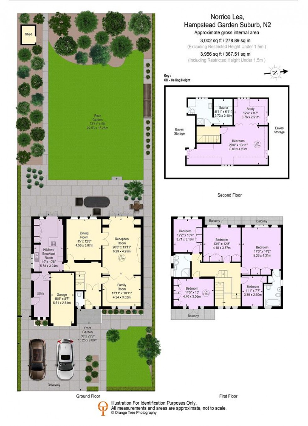 Floorplan for Norrice Lea, Hampstead Garden Suburb