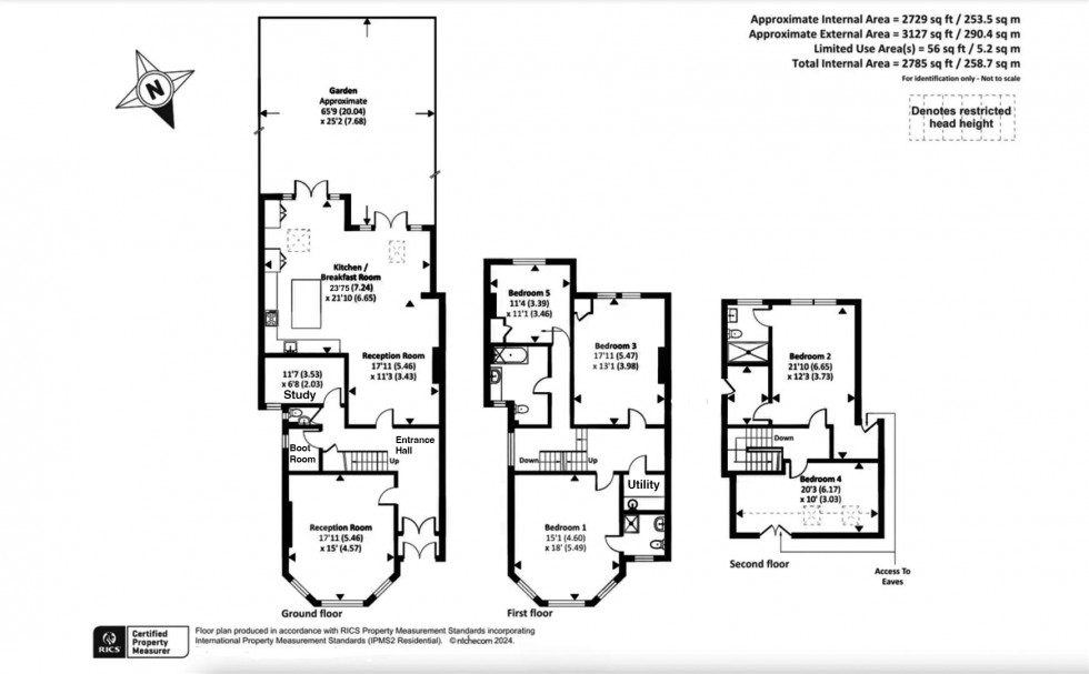 Floorplan for Dollis Park, Finchley