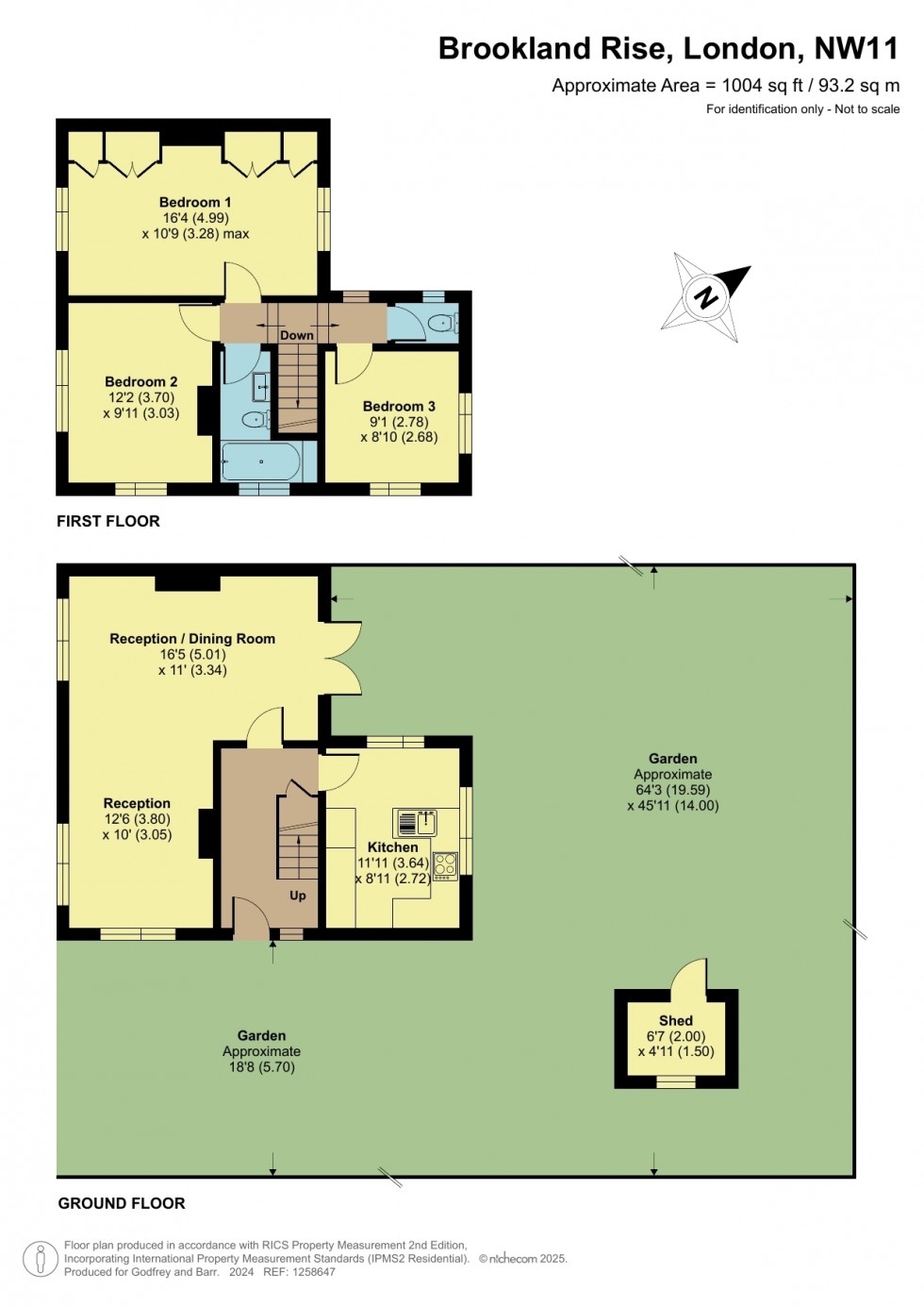 Floorplan for Brookland Rise, Hampstead Garden Suburb